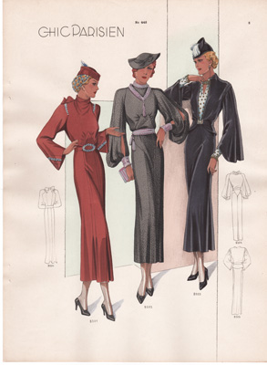 chic parisien fashion illustration 1934